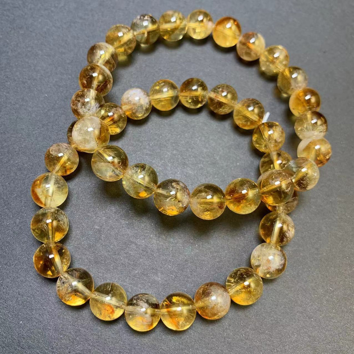 Natural Honey-Colored Milk-Cap Citrine Bracelet