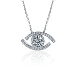 S925 Sterling Silver Moissanite Devil's Eye Pendant Necklace