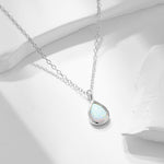 S925 Sterling Silver Geometric Pear-Shaped Necklace