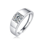 S925 Sterling Silver Moissanite Couple Ring