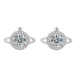 S925 Sterling Silver Moissanite Planet Earrings