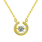 S925 Sterling Silver Moissanite Simple Ring Pendant  Necklace