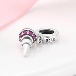 S925 Sterling Silver Microphone Mouthpiece Zircon Pendant