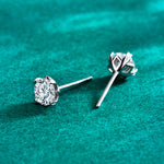 S925 Sterling Silver Snowflake Moissanite Earrings
