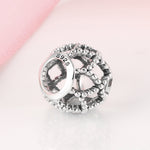 S925 Sterling Silver Hollow Creative Geometric Bead Pendant
