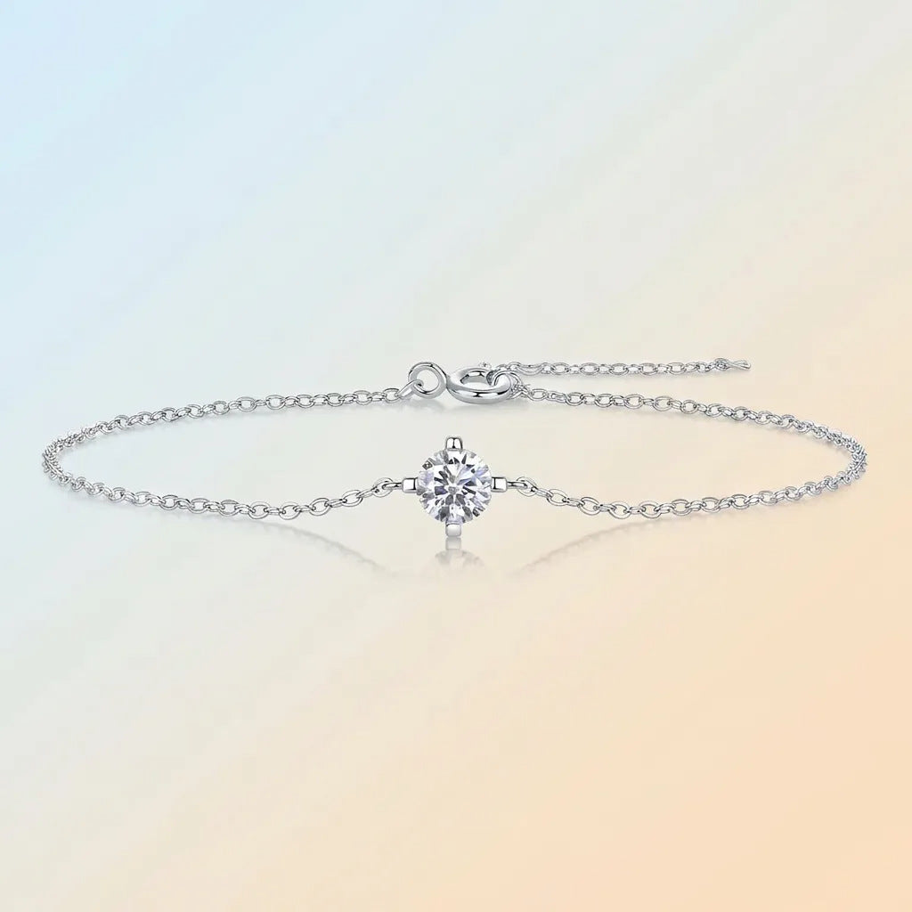 Minimalist S925 Silver Moissanite Bracelet