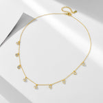 S925 Sterling Silver Starry Dot Zircon Pendant Necklace