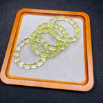 Natural Lemon Citrine Faceted Barrel Beads