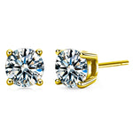 Four-claw Moissanite 925 sterling silver earrings