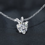 S925 Sterling Silver Moissanite Heart-Shaped Necklace
