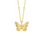 S925 Sterling Silver Necklace with Colorful Zirconia