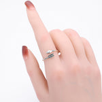 S925 Sterling Silver Sexy Minimalist Ring with Adjustable Opening