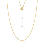 S925 Sterling Silver Gold Plated Adjustable Length Necklace