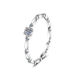 S925 Sterling Silver Moissanite Wave Shape Ring