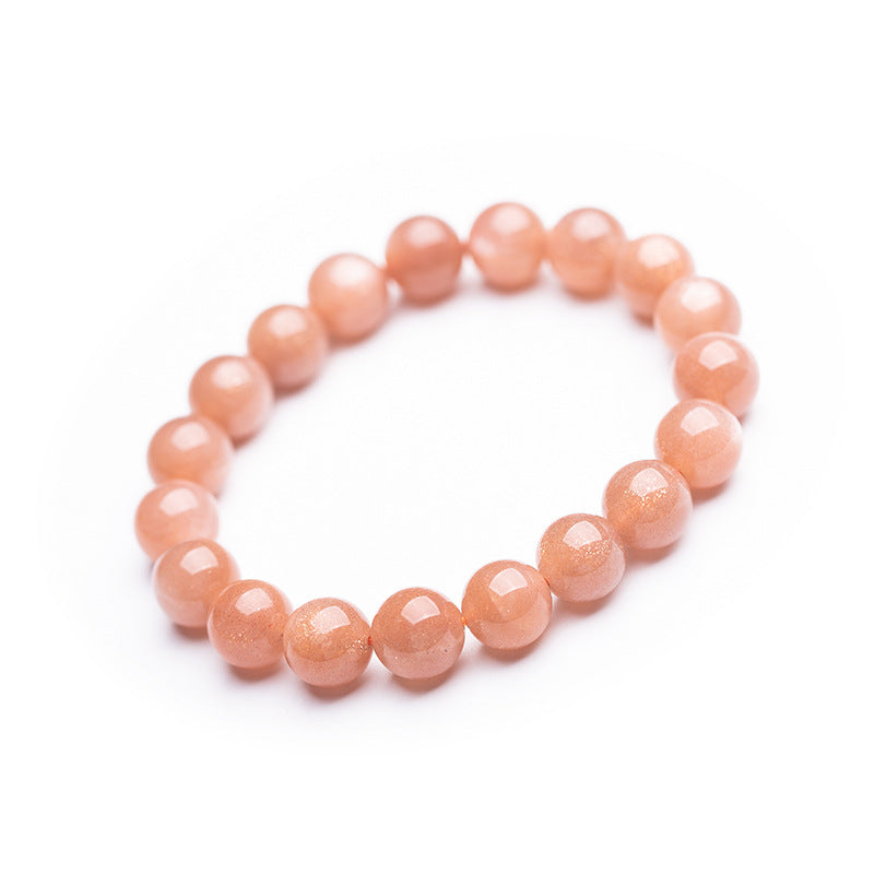 Natural Sunstone and Orange-Yellow Moonstone Bracelet