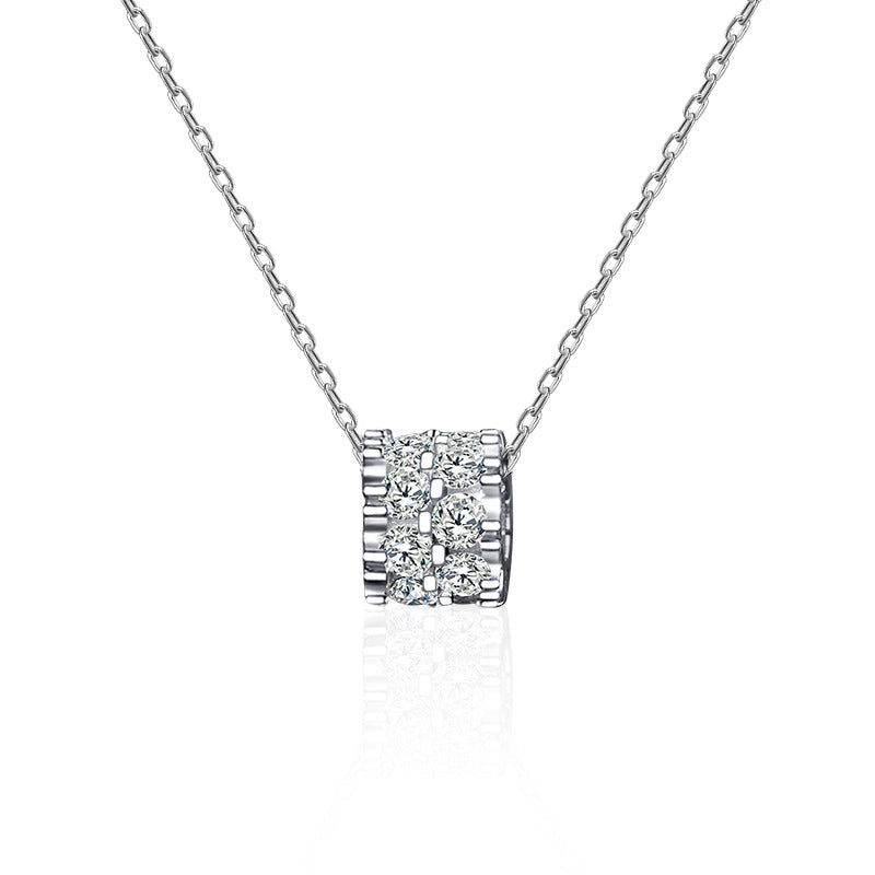 S925 Sterling Silver Moissanite Small Waist Pendant Necklace