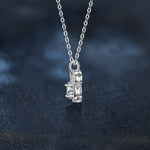 S925 Sterling Silver Mickey Pendant Moissanite Full Diamond Necklace