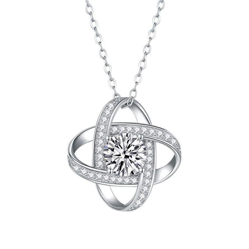 S925 Silver Moissanite Pendant Necklace