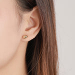 S925 Sterling Silver Irregular Surface Stud Earrings