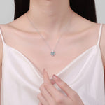S925 Sterling Silver Moissanite Heart-Shaped Pendant Necklace