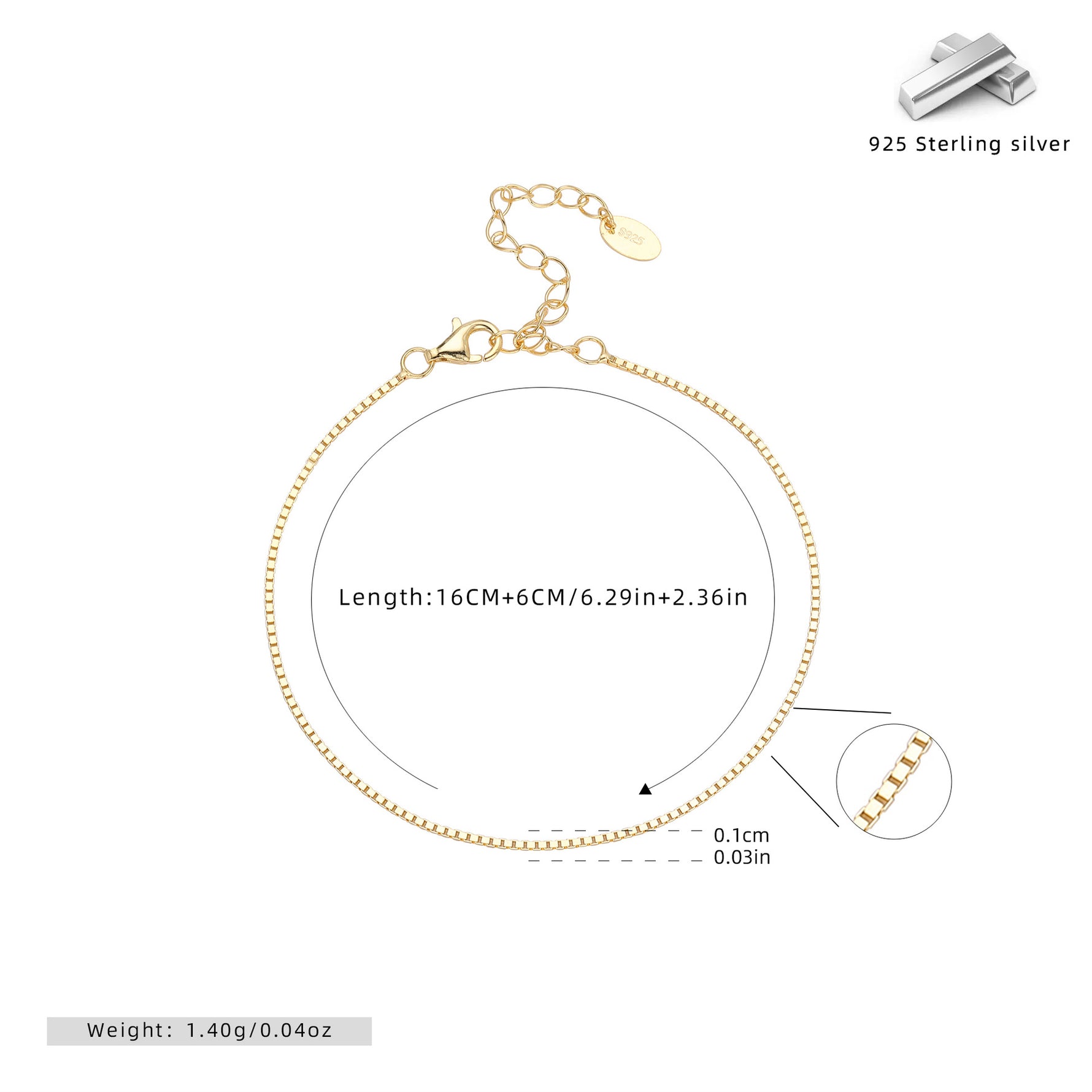 S925 Sterling Silver Bracelet