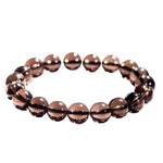 Natural Smoky Quartz Single-Strand Solid-Color Bracelet