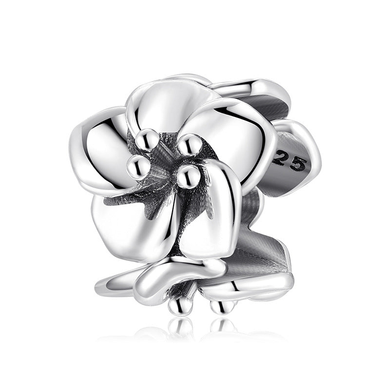 S925 Sterling Silver Surrounding Flower Bead Pendant