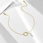 S925 Sterling Silver Natural Pearl Anklet