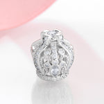 S925 Sterling Silver Hollow Zircon Crown Pendant