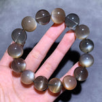 Natural Silver Moonstone Single-Strand Bracelet