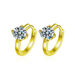Moissanite minimalist classic four-prong earrings, versatile style