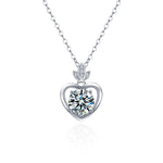 S925 Sterling Silver Moissanite Four-Claw Pendant Necklace