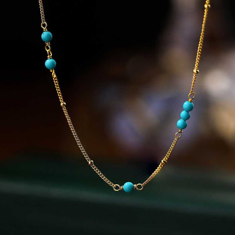 S925 Sterling Silver Turquoise Necklace