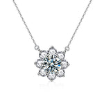S925 Sterling Silver Moissanite Eight Awn Star Necklace