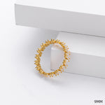 925 Sterling Silver Korean-Style V-Shaped Ring with Inlaid Zirconia