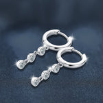 Moissanite Tassel Earrings – 925 Sterling Silver