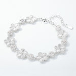 S925 Sterling Silver Plum Blossom Zircon Inlaid Bracelet