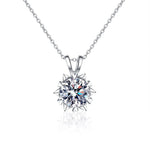 S925 Sterling Silver  Moissanite Heart-Shaped Necklace