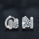 Moissanite S925 silver H letter earrings