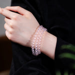 Natural Ice-Grade Rose Quartz Bracelet