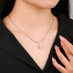 925 Sterling Silver Heart-Shaped Zirconia Pendant