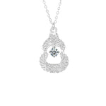 S925 Sterling Silver Moissanite Woven Dream Net Gourd Pendant Necklace