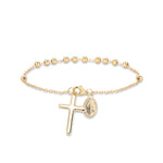 S925 Sterling Silver Rosary Cross Bracelet