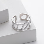 S925 Sterling Silver Fashionable and Unique Wrinkled Irregular Ring