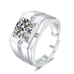 S925 Sterling Silver Cross Arrangement Moissanite Ring