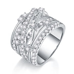 S925 Silver Oversized Moissanite Ring