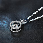 S925 Sterling Silver Moissanite Pulsatile Heart Necklace