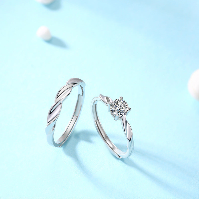 S925 Moissanite Couple's Rings