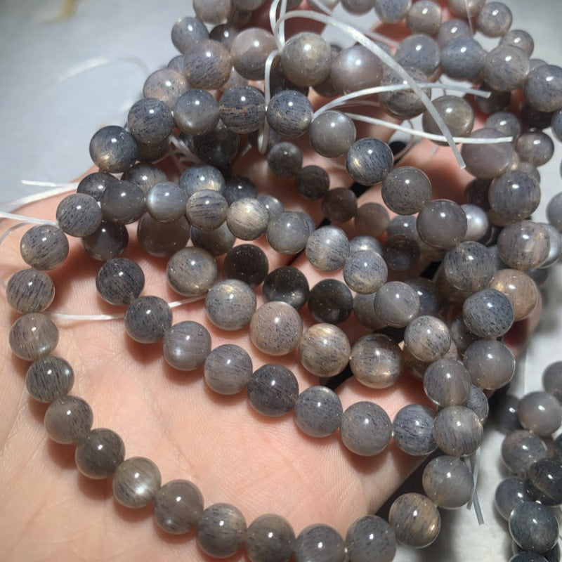 High Grade Natural Black Gold Sunstone Beaded Bracelet