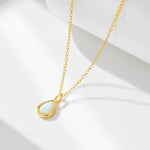 S925 Sterling Silver Geometric Pear-Shaped Necklace